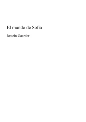 El Mundo de Sofia - Jostein Gaarder