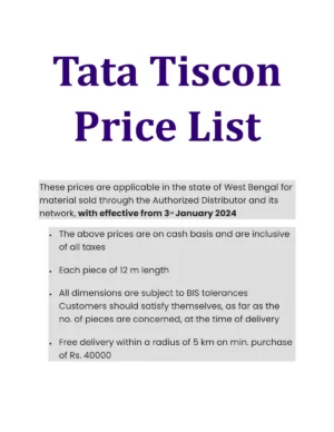 Tata Tiscon Price List State Wise